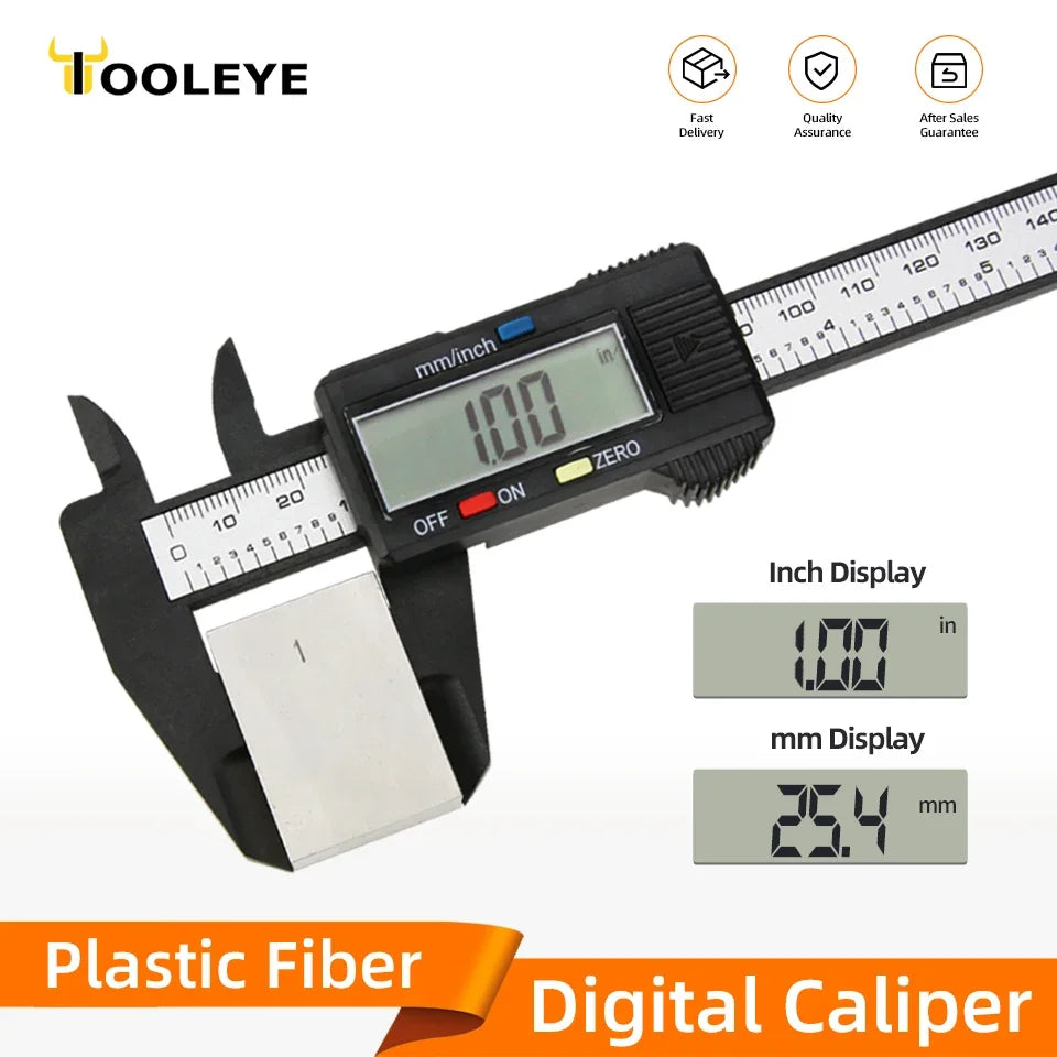 Digital Caliper Electronic Plastic Calipers Vernier Measuring Tool Carpentry Tool Ruler Large Screen Pachometer Digital Caliber