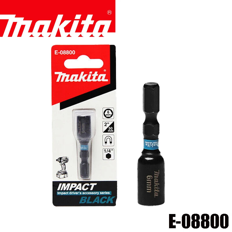 Makita Power Tool Parts 50mm 60mm Impact Black Socket Adaptor Set Screwdriver Bits Holder Power Tool Driver Drill Accessories