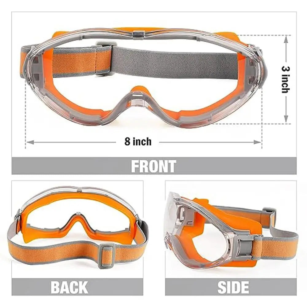 New Safety Goggles Anti Fog Clear Lens Goggles Anti Splash Dust Proof Work Lab Eyewear Industrial Grade Eye Protection Goggles