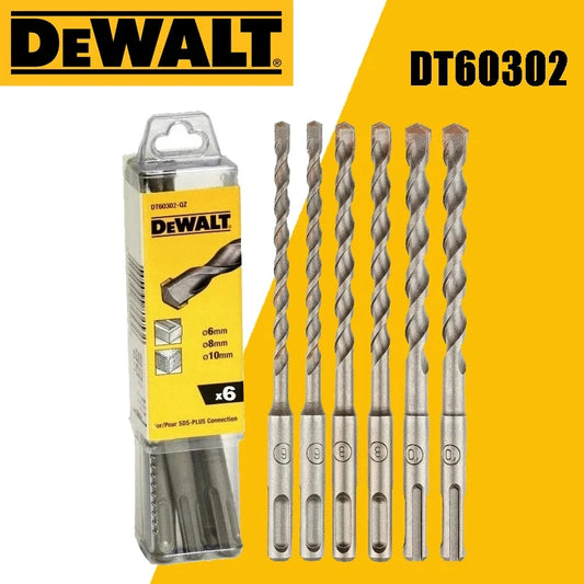 DEWALT DT60302 SDS Plus Drills 6 Piece Sets 6MM 8MM 10MM Twist Drill Electric Hammer Drill Accessories Tool