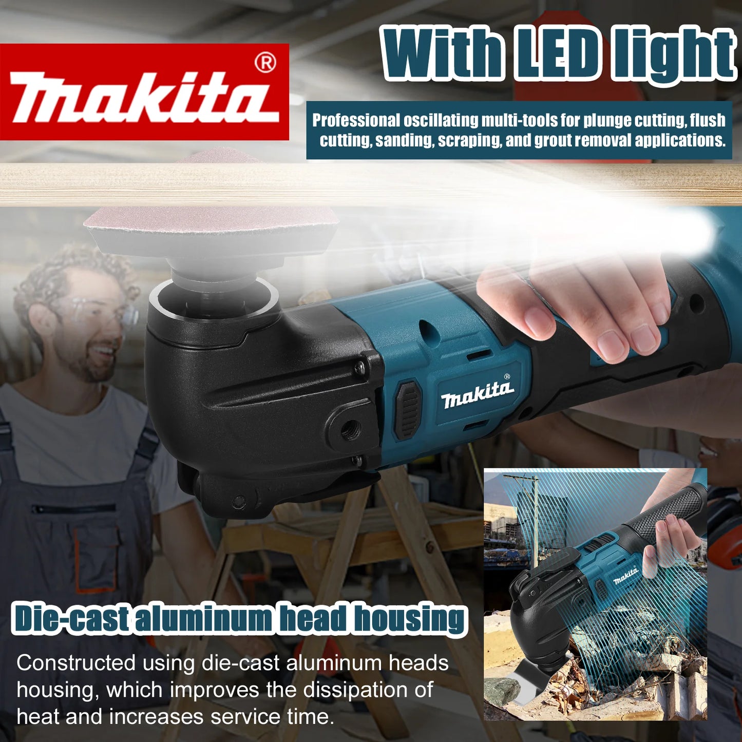Makita Brushless Quick Release Oscillating 18V Tool Multi Functional Tool Renovator Electric Trimmer Compatible For MAKITA 18V