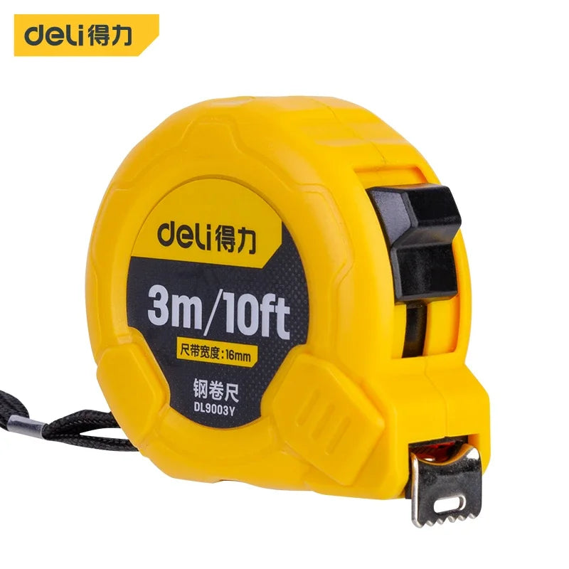 Deli 3m 5m Steel Measure Tape High Precision Measurement Tape Household Retractable Professional Construction Measuring Tools