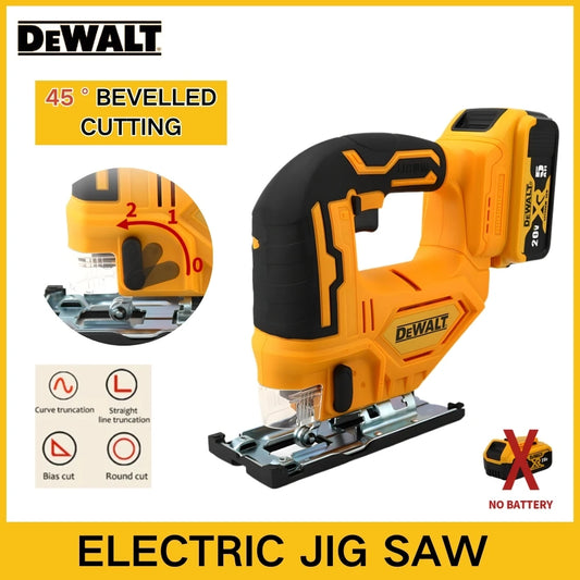 Dewalt Cordless Electric Jig Saw Portable Jigsaw with LED Light 0-45º Cutting Woodworking Tools for Dewalt 20V Battery