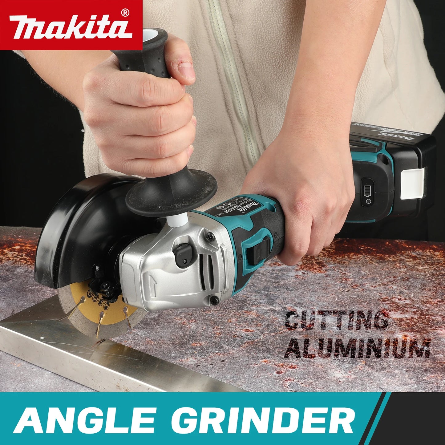 Makita Electric Goddess DGA404 125MM Cordless Electric Angle Grinder Brushless Variable Speed Cutting Machine For 18V Battery