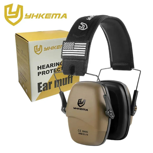 YHKEMA Safety Headphones Noise Canceling Adjustable  Earmuffs Anti-Noisy Shooting Earphone