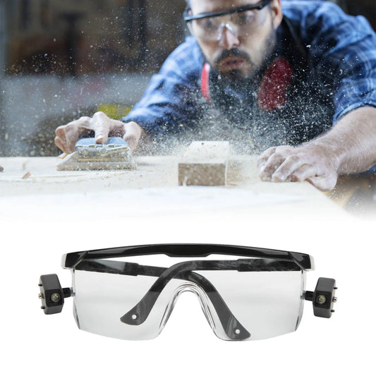 ZK30 Saftey Glasses Anti Impact Anti Fog UVA Proof Ergonomic Design Adjustable Eyes Protection LED Light LED Safety Glasses