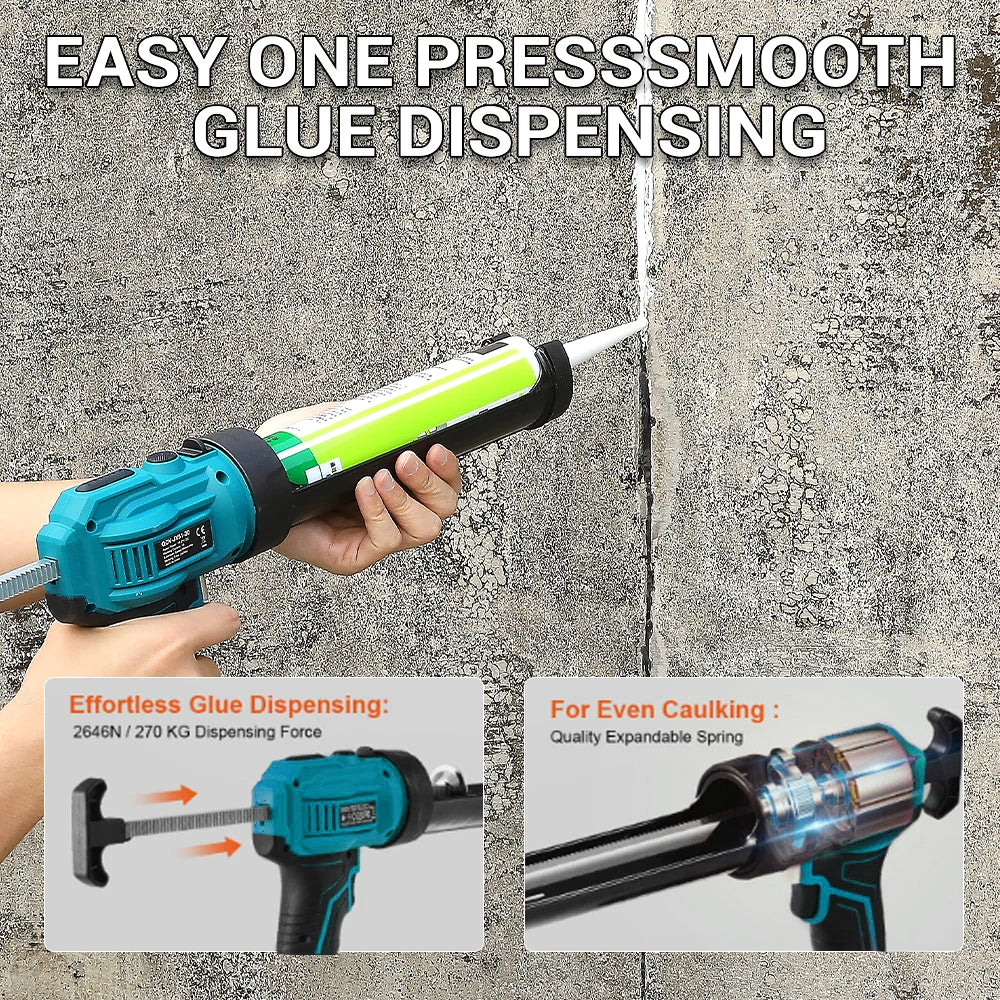 Electric Caulking Gun Lithium Battery 4 Speeds Wireless Glass Glue Gun Doors Windows Filling Sewing Gun For Makita 18V Battery