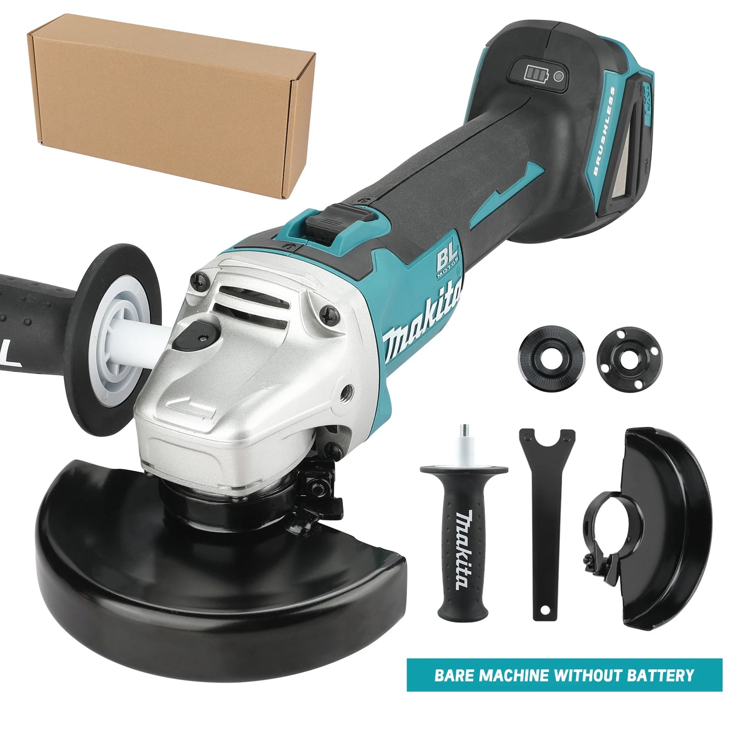 Makita Electric Goddess DGA404 125MM Cordless Electric Angle Grinder Brushless Variable Speed Cutting Machine For 18V Battery