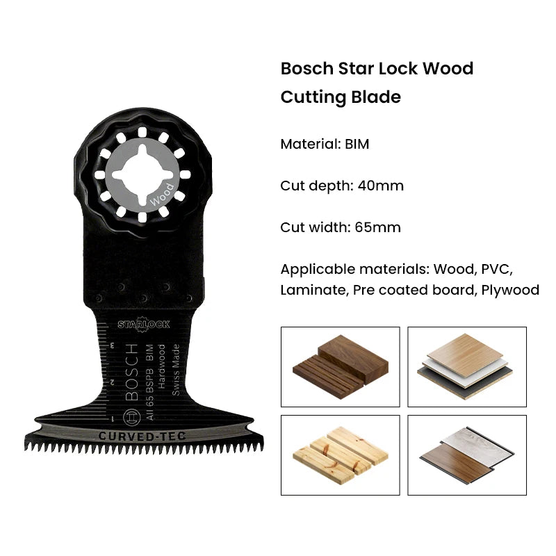 Bosch Starlock Accessories Oscillating Saw Blade AII 65 BSPB Wood PVC Plunge Saw Blade for Bosch Gop Series Renovator Power Tool