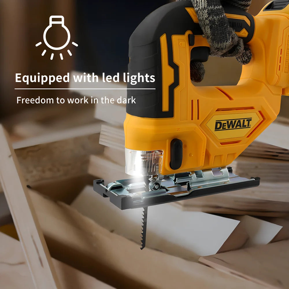 Dewalt Cordless Electric Jig Saw Portable Jigsaw with LED Light 0-45º Cutting Woodworking Tools for Dewalt 20V Battery