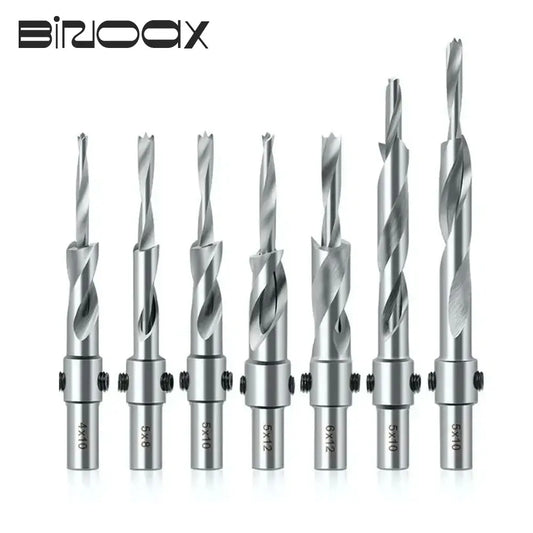 Countersink Drill Bit with Adjustable Depth Stop Chamfering Counterbore Drilling for Wood Plastic 10MM Shank