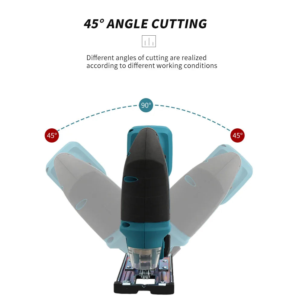 The Makita DJV182Z 340W Cord-Powered Curve Saw Is An Efficient Woodworking Tool For Cutting PVC/ Wood/Metal Band Blades