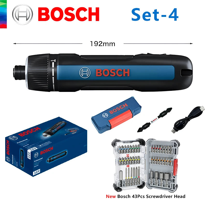 BOSCH GO 3 Cordless Screwdriver 3.6V Lithium-ion Battery Rechargeable Cordless Drill with Box Bosch go3 Professional Tool Set