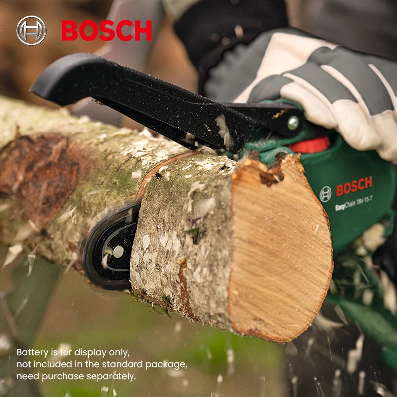 Bosch 18V Cordless Chainsaw Easychain 18V-15-7 Compact Pruner Power Tools Brushless Mini Electric Pruning Saw for Cutting Wood
