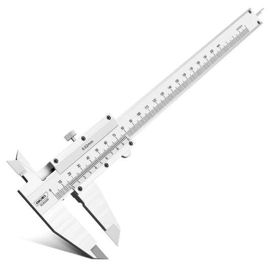 Deli Tools 150mm 0.02mm Carbon Steel Vernier Calipers Woodworking Tools Ruler Simple Caliper Vernier Measuring Tools