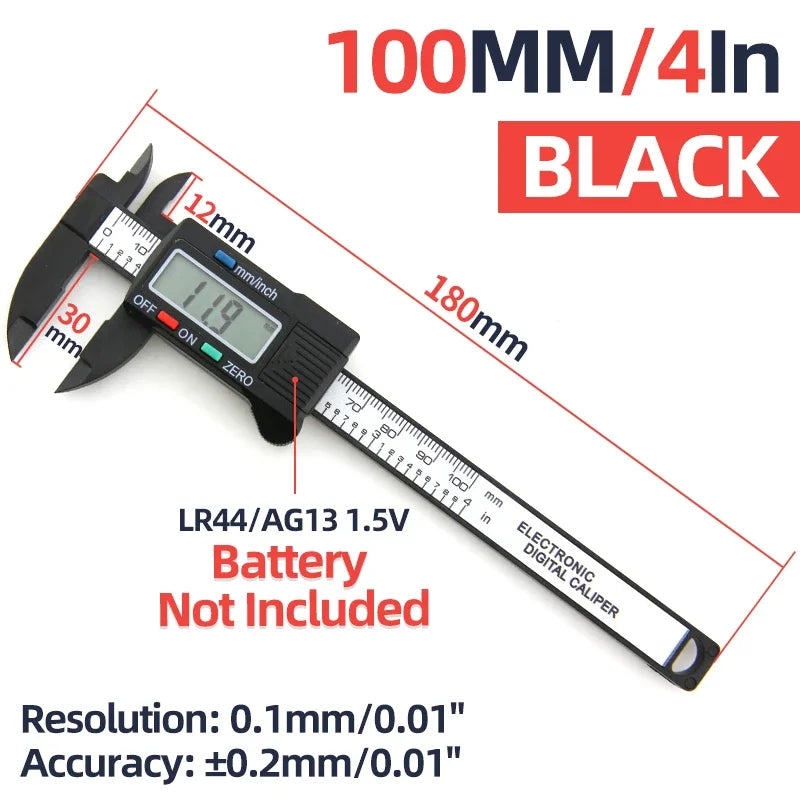 Digital Caliper Electronic Plastic Calipers Vernier Measuring Tool Carpentry Tool Ruler Large Screen Pachometer Digital Caliber