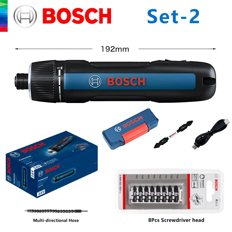 BOSCH GO 3 Cordless Screwdriver 3.6V Lithium-ion Battery Rechargeable Cordless Drill with Box Bosch go3 Professional Tool Set