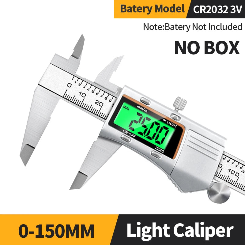 Kerseo Digital Caliper Stainless steel Metal Vernier Caliber Measuring Tools Woodworking Thickness Gauge Depth Electronic Ruler