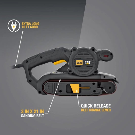Caterpillar Cat® DX48U 8.5-AMP 3 In. X 21 In. Corded Belt Sander