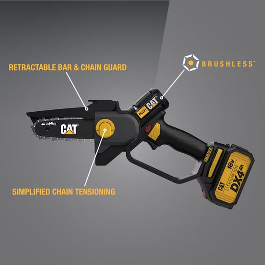 18-Volt 5-In Battery 4 Ah Chainsaw Battery Included Charger Included