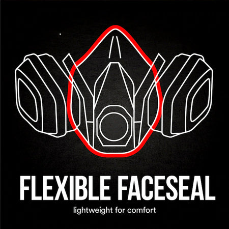 Grey Reusable P95 Medium Multi-Purpose Half Face Respirator