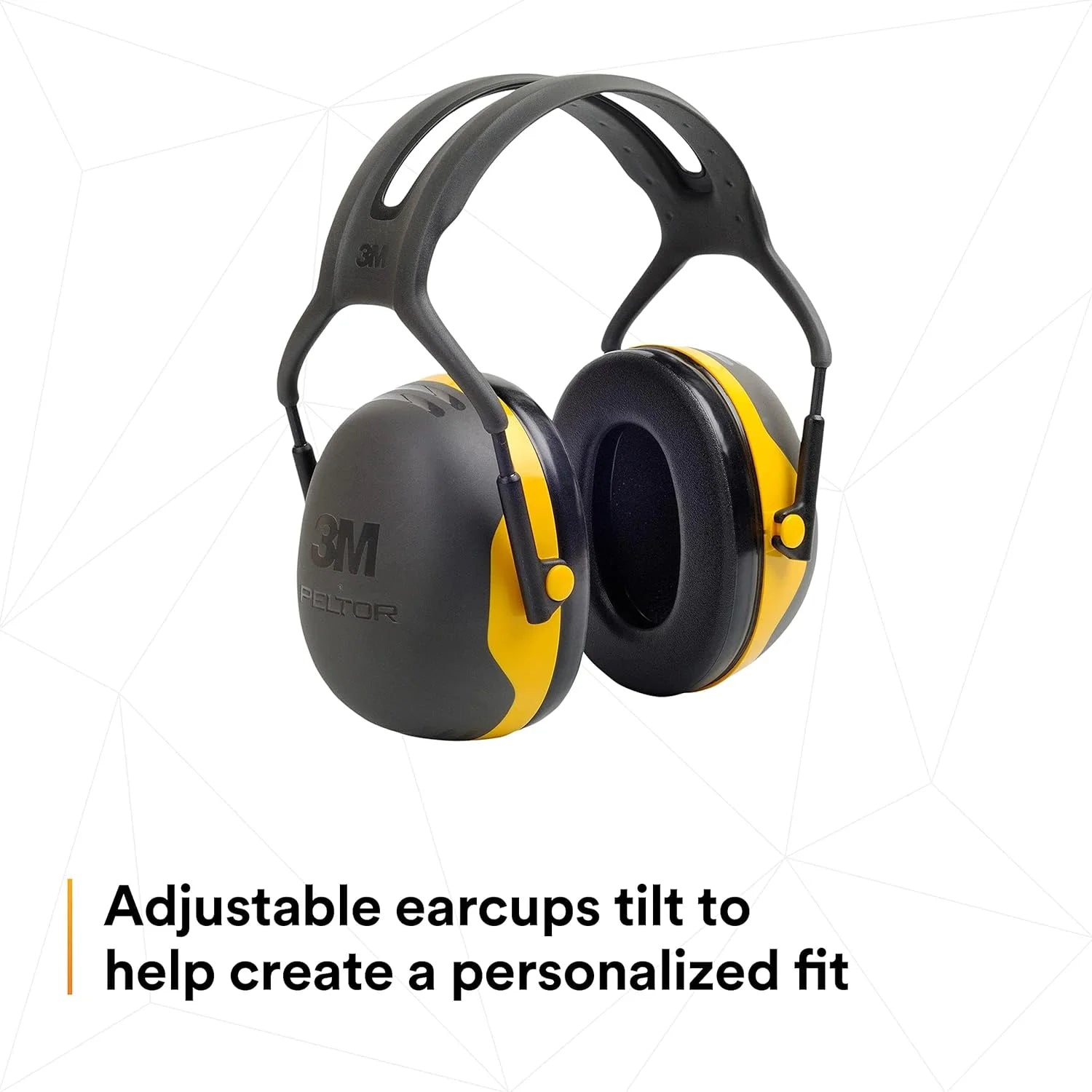 Peltor Black and Yellow Model X2A/37271(AAD) Over-The-Head Hearing Conservation Earmuffs