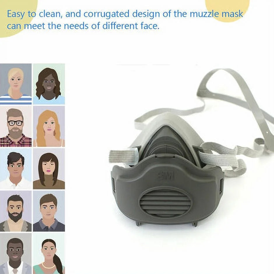 1Pc Half - Dust Mask - 3200 Dustproof Three-Piece Set