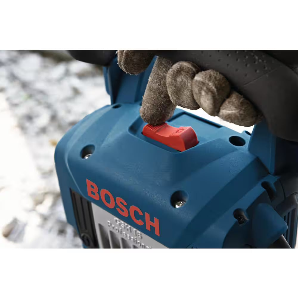 15 Amp 1-1/8 In. Corded Concrete Electric Hex Breaker Hammer Kit with Hard Carrying Case with Wheels