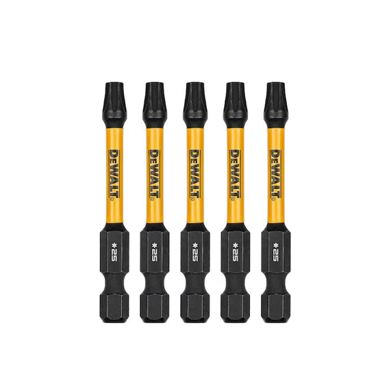 DEWALT FLEXTORQ 1/4" x 2" Torx Impact Driver Bit – T20/T25 Compatible, Impact Ready, Long-Life Design