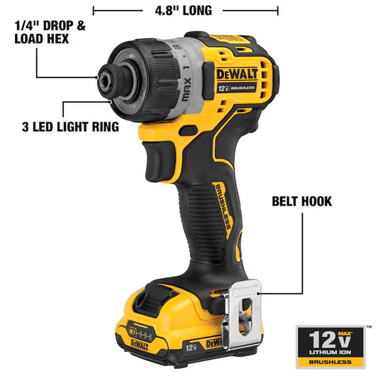 XTREME 12-Volt Max Brushless 1/4-In Cordless Screwdriver (Battery Included and Charger Included)