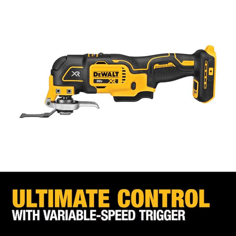 XR 20-Volt Max Cordless Brushless 3-Speed 8 -Piece Oscillating Multi-Tool with Soft Case 1 -Batteries Included