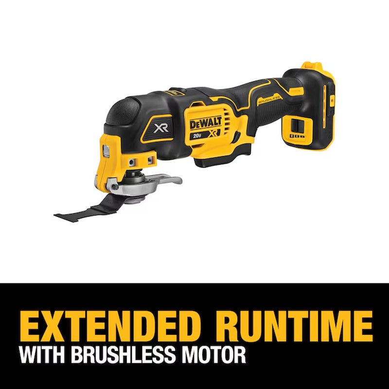 XR 20-Volt Max Cordless Brushless 3-Speed 8 -Piece Oscillating Multi-Tool with Soft Case 1 -Batteries Included