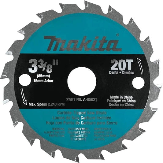A-95021 3-3/8" 20T Carbide-Tipped Circular Saw Blade, General Purpose
