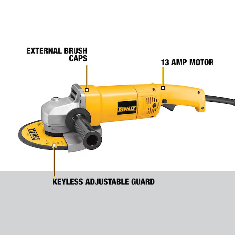 7-In 13-Amp Trigger Switch Angle Grinder