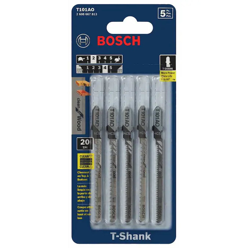 3-1/4-In 20 TPI T-Shank High-Carbon Steel Jigsaw Blade Set ( 5 -Pack )