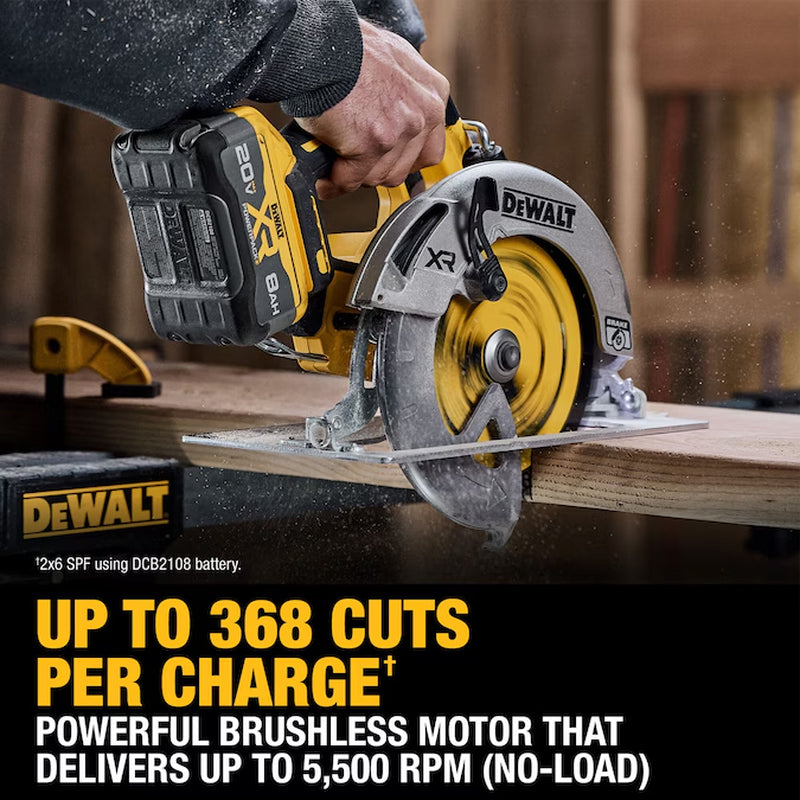 XR 20-Volt Max 7-1/4-In Brushless Cordless Circular Saw Kit ( Battery Included )