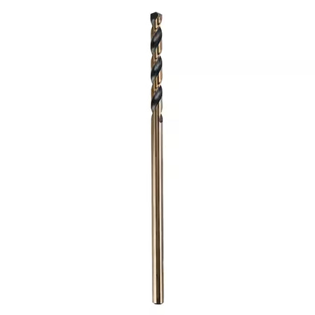 1/2-In X 12-In Black and Gold Coated HSS Aircraft Length Twist Drill Bit