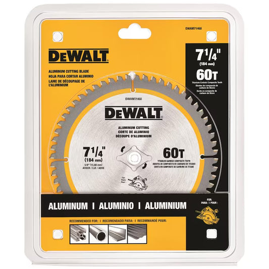 7-1/4-In 60 -Tooth Tungsten Carbide-Tipped Steel Circular Saw Blade Individual