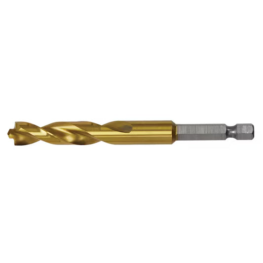 1/2-In X 6-In Titanium Nitride Coated HSS Jobber Length Twist Drill Bit