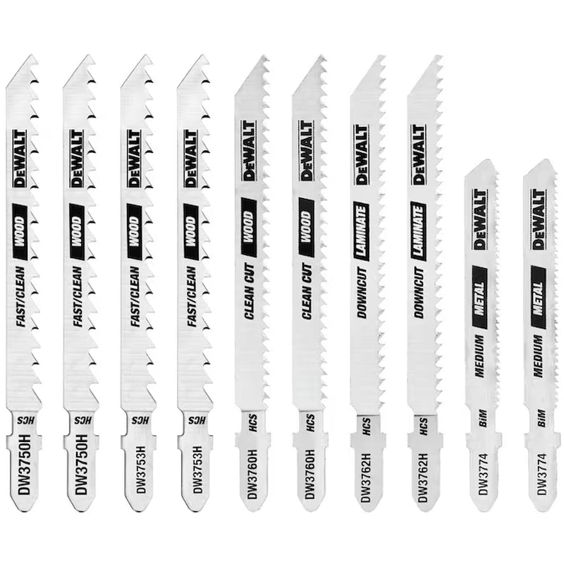 1-3/4-In Set T-Shank Bi-Metal Jigsaw Blade Set ( 10 -Pack )