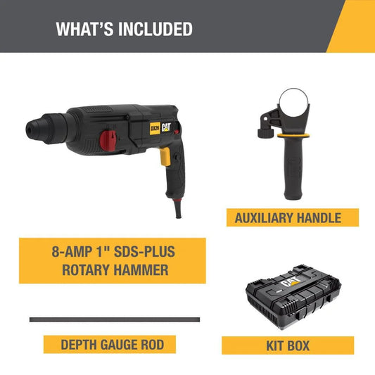 Caterpillar Cat® DX26U Corded 1" Sds-Plus Rotary Hammer Drill 8-AMP