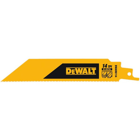 Bi-Metal 6-In 6 TPI Wood Cutting Reciprocating Saw Blade 5 -Pack