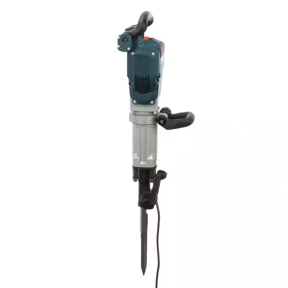 15 Amp 1-1/8 In. Corded Concrete Electric Hex Breaker Hammer Kit with Hard Carrying Case with Wheels