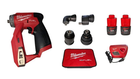 2505-22 M12 FUEL Installation Drill/Driver Kit – 4-In-1 Modular Design, 300 In-Lbs Torque, 16 Position Head, Brushless Motor, Compact Sized Power Tool Kit