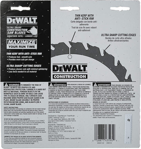 Circular Saw Blade, 6 1/2 Inch, 90 Tooth, Vinyl Cutting DW9153