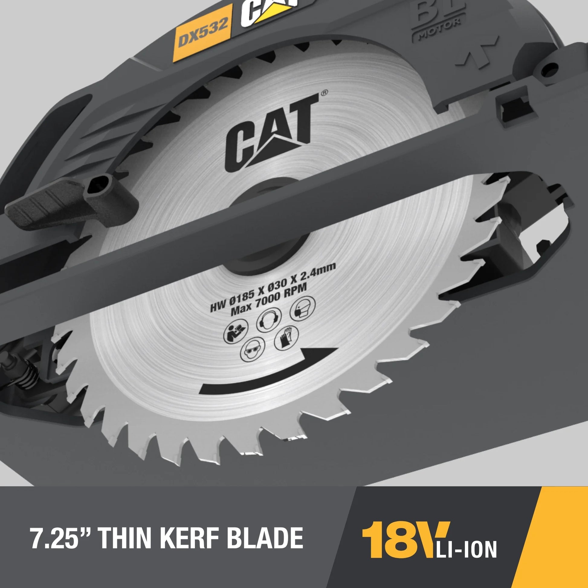Caterpillar Cat® DX532 18V 1 for ALL 7-1/4” Cordless Circular Saw with Brushless Motor