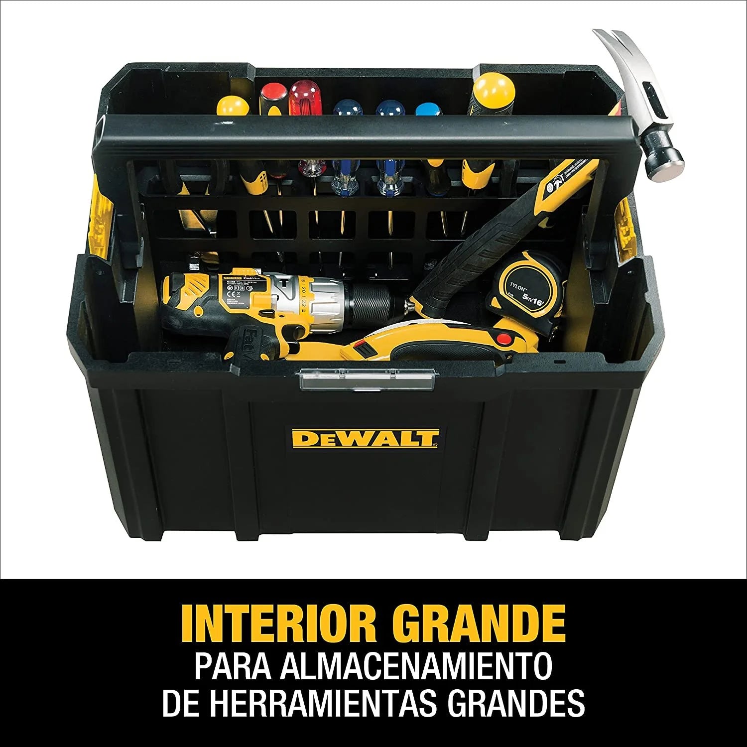 Durable Tool Boxes & Organizers, Black Yellow, 19.75" X 15.75" X 11.75", 3.98 Lbs