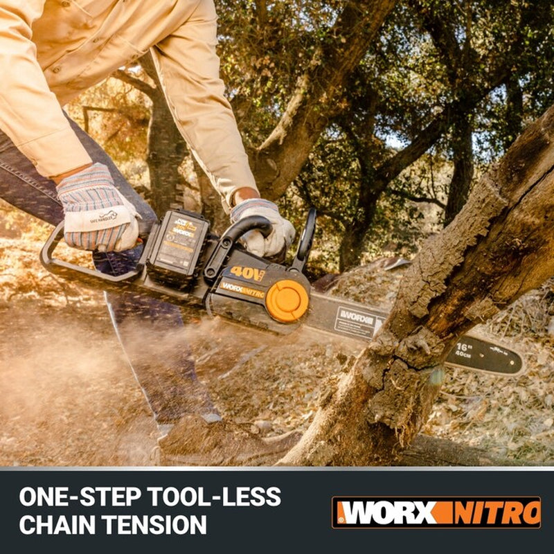 Nitro Power Share 40-Volt 16-In Battery 4 Ah Chainsaw Battery Included Charger Included