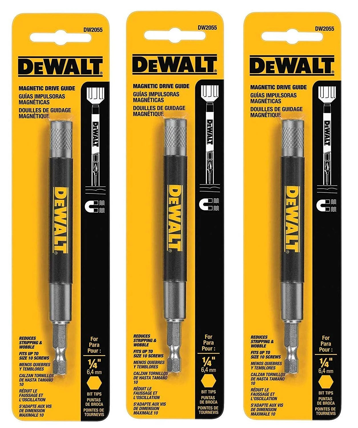 Magnetic Bit Tip Holder, 3 Pack