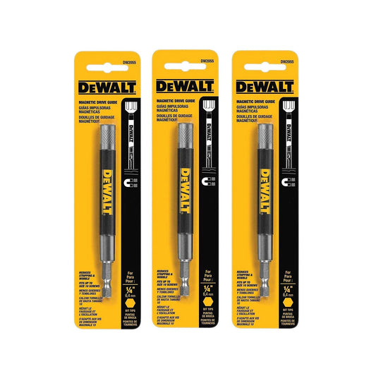 DeWalt DW2055 Magnetic Bit Tip Holder – 3-Pack – Self-Retracting Sleeve & Secure Screw Holding